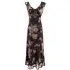 Vestido Largo de Verano para Mujer Estilo Europeo y Americano Estampado Ajustado 26497 Color de la Foto Mezcla de Fibra Sintética Patchwork