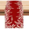 Nuevo Camino de Mesa de Lino Estampado Navideño Decoración para el Hogar Restaurante Sala de Estar Mesa de Comedor Interior Exterior Tela para Camino de Mesa