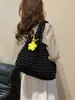 2023 Bolso de hombro tipo chaleco con diseño de nube, burbuja y flor estilo western, bolso de mano simple para estudiante, bolso tipo chaleco de burbuja para mujer