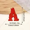 Fornecimento transfronteiriço de patches bordados de pena vermelha com letras e números para moletons, jaquetas, chapéus, patches decorativos termocolantes