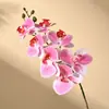 Flor artificial Phalaenopsis húmeda impresión 3D alta calidad blanca 9 DIY regalo individual a mano flor mariposa biónica