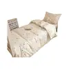 Juego de sábanas ajustables de tres piezas de algodón puro para cama de dormitorio de estudiante universitario, funda nórdica especial de algodón puro para litera individual