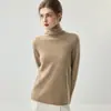 Zhenrong~Suéter de Punto 100% Cachemira de Cuello Alto para Mujer, para Usar Solo o en Capas, para Viajar al Trabajo, Capa Base Minimalista