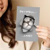 Compra directa transfronteriza de tarjetas de felicitación peculiares con temática de gatos con diseños divertidos, deseos creativos para fiestas, mensajes personalizados y tarjetas adorables con temática de mascotas
