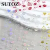 Adesivos de Nail Art Transfronteiriços Novos 2025 Série Dia dos Namorados Coração Estampa de Lábio Adesivos Adesivos Personalizados para Unhas Unha