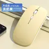 Mouse recarregável Bluetooth dual-mode em estoque de fábrica transfronteiriça, leve e portátil, adequado para tablets, com operação Bluetooth silenciosa e logotipo personalizável