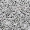 Contas Quadradas de Acrílico com Letras em Inglês Fio para Montagem Materiais DIY Feitos à Mão Pulseira de Miçangas Corrente para Celular Acessórios de Joalheria