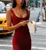 Vestido Bodycon de Punto Dorado con Tiras, Estilo Europeo y Americano de Moda, Ajustado, Sexy, Escote Bajo, que Resalta las Caderas para Mujer