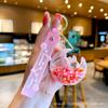 Llavero de Oso Pintado al Óleo Colgante de Campana para Aliviar el Estrés Regalo Venta Directa de Fábrica Mismo Estilo que Xiaohongshu Regalo Lindo y Divertido