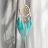 Campanilla de Viento de Plumas Estilo Bosque Atrapasueños Colgante Creativo para Coche Decoración Exterior Regalo Corazón de Niña Cumpleaños Regalos Culturales y Creativos