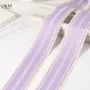 Ribete de Encaje Hueco Bilateral con Borla Cuadros Rayas Cinta de Satén Lazo de Flores Frescas Accesorios para el Cabello Cinta DIY