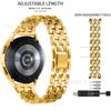 Adequado para Huami/Huawei/Samsung Galaxy5/6/7 Alça de Cinco Elos Recortada em Relevo 20mm Alça de Aço Metal