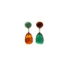 Pendientes de Plata Aguamarina Geométricos de Lujo con Forma de Gota de Agua Diseño de Nicho de Alta Gama Pendientes de Atmósfera Clara Pendientes para Mujer