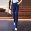 Pantalones de traje acampanados profesionales para mujer 2026 Verano Nuevos de cintura alta adelgazantes casuales versátiles fluidos para petite acampanados