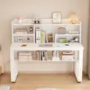 Escritorio de Computadora Sencillo, Combinación de Escritorio y Estantería, Escritorio de Estudio para Estudiantes, Mesa de Escritorio Integrada para Dormitorio del Hogar, Mesa de Estudio, Listo en Stock