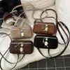 Estilo Coreano Retro Gamuza Transfronterizo para Mujer 2026 Nuevo Gran Capacidad Moda Textura Mate Bolso Cruzado al Hombro Tipo Caja