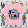 Camiseta de manga curta de verão para meninos e meninas, jogo Animal Hospital do Roblox transfronteiriço, roupa de verão infantil de manga curta