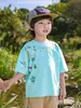 Camiseta de Manga Corta Estampada para Niños Lanweiliyang Estilo Delgado Niños Nuevo Estilo 2026 Tops de Verano para Niños Pequeños y Medianos Moderno