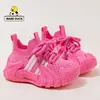 Calcetines para niños, zapatillas de papá, nuevos estilos de primavera y otoño, zapatos casuales transpirables para niños y niñas, antideslizantes, de suela gruesa, resistentes a impactos, zapatos para bebé de suela suave