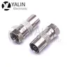 Adaptador de Rosca Totalmente de Cobre Cabeça F Imperial Macho para Fêmea RF Adaptador para Set-Top Box de TV com Fio