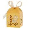 Caixa de doces branca para casamento com cortes a laser de padrões criativos, caixa de doces, caixa de embalagem para chocolates, atacado direto da fábrica