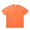 Camiseta Lavada Vintage Pesada 300g com Efeito Floco de Neve, Estilo Retro Americano, Gola Redonda, Manga Curta, Unissex, Versátil para o Verão, Design Estampado