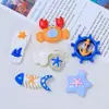 Serie Oceánica dibujos animados hechos a mano DIY accesorios de pegamento de crema, pequeños accesorios de resina, materiales decorativos, dijes para zapatos, hebillas para zapatos