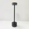 Lámpara de Mesa de Arte de Aluminio Estilo Nórdico con Batería, Lámpara de Mesa de Bar, Lámpara de Noche Táctil Vintage para Escritorio de Metal con Protección Ocular