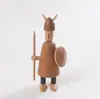 Oso Conejo Vikingo Mono Decoraciones para el Hogar Marioneta de Porche Manualidades Decorativas para Cafetería Adornos de Madera