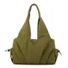 Bolsa COS Plissada de Um Ombro Rosa Chegada Nova Primavera 2025 Bolsa de Nylon Grande Capacidade para Mulheres Bolsa de Mão com Fecho Magnético