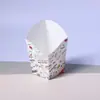 Caja para Papas Fritas de Grado Alimenticio, Engrosada, a Prueba de Aceite, Desechable, No Plegable, Caja de Embalaje de Cartón Blanco, Adecuada para Uso Doméstico y Comercial, Caja para Llevar