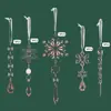 Decorações de Natal Transfronteiriças Haobei Pingente de Cone de Gelo de Acrílico Transparente Floco de Neve Transparente Barra de Gelo Pingente de Árvore de Natal