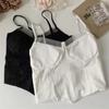 Top de Malla Sexy Estilo Francés con Almohadilla Fija en el Pecho Diseño de Varillas Top de Tirantes Hot Girl Espalda Hermosa Base para Mujer