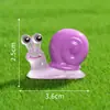 Micropaisaje de dibujos animados, lindo caracol de colores luminosos, jardinería, paisajismo, decoraciones de bricolaje, bolsa ciega, accesorios colgantes, pequeños adornos