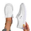 Zapatos casuales de talla grande para mujer transfronterizos, nueva colección primavera/otoño 2026, estilo europeo y americano, mocasines slip-on de suela plana, zapatos de vestir sencillos para mujer