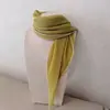 Bufanda de seda versátil de color liso arrugado para primavera y verano, para mujer, diadema elegante, pañuelo de cuello elegante, accesorio para bolso, protector de cuello, pañuelo pequeño plisado