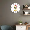 Regalo de Navidad lindo Garfield ambiente habitación infantil decoración de pared reloj estilo nórdico segundo pelo