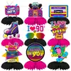 Adornos de Panal de los 90 Suministros Retro para Fiesta de los 90 Bola de Panal de los 80 90 Decoración de Fiesta de Cumpleaños Set de Mesa