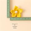 Diy Tela Hecho a Mano Accesorios de Flores con Cuernos Puntiagudos de Perlas Accesorios de Flores de Cinco Pétalos Accesorios para el Cabello Cinturón de Algodón Flor de Cinco Puntas