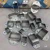 Accesorios para soporte de fijación de barandilla, soporte recto de acero zincado para valla de balcón, soporte en ángulo, pieza de conexión para pasamanos de escalera, hebilla de tensión