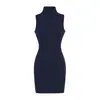 Elegante y Sexy Vestido Bodycon Primavera/Verano 2026 Cuello Alto Sin Mangas Ceñido a la Cintura Ajustado Línea A Corto