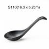 Cuchara de sopa A5 cuchara de melamina negra estilo japonés y coreano restaurante de fideos restaurante de fideos cuchara de imitación de porcelana cuchara cuchara de caparazón de tortuga mango largo con gancho