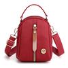 Bolso Cruzado Pequeño para Mujer Verano Mini Bolso de Mano Mujer Tela Oxford Color Sólido Bolso de Tela Pequeño Multicapa Concha Mano Bolso para Teléfono Móvil