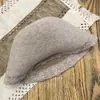 Sombrero de Pescador Versátil de Encaje Tejido Estilo Coreano para Circunferencia de Cabeza Grande, Estilo Japonés Otoño e Invierno, Sombrero Liso Adelgazante para Mujer