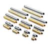 Cadena de cuentas de acero inoxidable transfronteriza, tubo de 6-40 mm, hebilla deslizante, pendientes con borlas, tubo de conexión, accesorios de joyería DIY