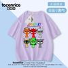 Camiseta Caixa de Ritmo Sprunki Clothing Algodão Infantil Manga Curta Mercadoria Top Estampado Casual Infantil para Meninos e Meninas