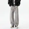 Ropa de Hombre Feng She / 2026 Primavera/Otoño Nuevo Estilo Americano Holgado Ropa de Trabajo Pierna Ancha Tipo Pantalones de Segadora Pantalones Casuales Pantalones Largos