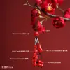 Atacado Minério Cru Natural Alto Teor Vermelho Cinnabar Areia Pixiu Corrente de Celular Pingente Chaveiro Estilo Chinês Charms de Bolsa Enfeites