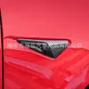 Adequado para câmera modificada do Tesla Model 3, padrão de fibra de carbono, etiqueta lateral, capa protetora, para-lama