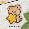 Parches de Bordado Autoadhesivos Lindos de Conejo y Oso con Temática de Comida para Scrapbooking DIY, Bordado de Computadora, Parches Decorativos y Apliques de Tela - Al por Mayor para Ventas Transfronterizas